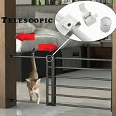 Telescopic gate with adjustable mounting hardware for home retractable baby gates and safety
